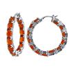 Image 1 : SS FIRE OPAL HOOP EARRINGS (#7711OP)