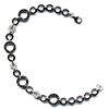 Image 1 : Sterling Silver Circle Bracelet With Black & White Czs