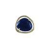 Image 1 : Lapis 15X18mm Semi Precious Stone, Set In Gold Tone Sterling Silver Ring Size 9