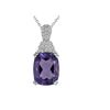 Image 1 : SS AMETHYST / DIAMOND PENDANT (#10162A)