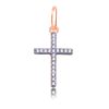 Image 1 : Cross Diamond Pendant In 14K Rose Gold |438328