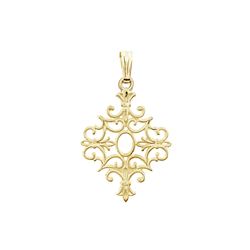 14K PENDANT CAPITOL DETAIL WI (#6063PLAIN)