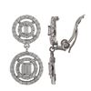 Image 1 : Sterling Silver Clip On Earrings, White Czs