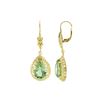Image 1 : STERLING SILVER GOLDPLATED MINTGREEN QUARTZ LEVERBACK EARRINGS (#8943SPMGQ)