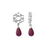Image 1 : SILVER DIAMOND WHEEL W/ GARNET BRIO DANGLE (#240G)