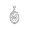 Image 1 : SS DIAMOND OVAL PENDANT (#8888D)