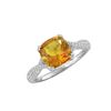 Image 1 : SS CITRINE / DIAMOND RING - Size 7 (#10171C)