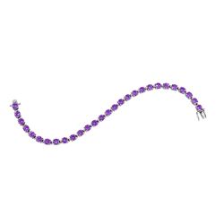 SS AMETHYST BRACELET (#4220A)