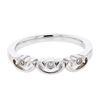 Image 1 : Bezel-Set Antique Diamond Band In 18K White Gold | 241744
