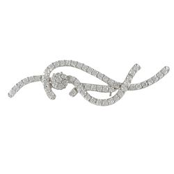 Sterling Silver CZ Brooch Twist