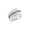 Image 1 : SS BLACK / WHITE DIAMOND RING - Size 7 (#9456D-BLK)