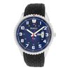 Image 1 : Roberto Bianci Men's Rubber Band Watch With Day/Date And Blue Face-7099MRUB-SS