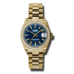 Rolex  Datejust 31  18K Yellow Gold Presidential Bracelet  Women Watch