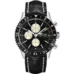 Breitling  Chronoliner  Ceramic Pilots Chronograph GMT Crocodile  Men Watch