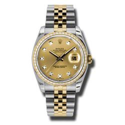 Rolex  Datejust 36 Yellow Gold &Amp; Diamonds  Women Watch