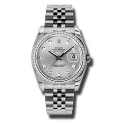 Rolex  Datejust 36 White Gold &Amp; Diamonds  Women Watch