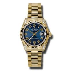 Rolex  Datejust 31  18K Yellow Gold Presidential Bracelet  Women Watch