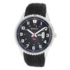 Roberto Bianci Men's Rubber Band Watch With Day/Date And Black Face-7099MRUB-SS