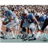 Image 1 : Mike Munchak Signed Houston Oilers 8X10 Photo HOF 2001 (Horizontal Blue Jersey)- Munchak Hologram