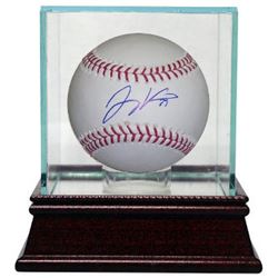 Jonny Venters Signed Official Major League Baseball W/ Glass Case