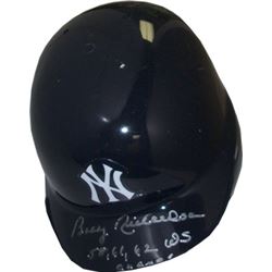 Bobby Richardson Signed New York Yankees Mini Batting Helmet 58, 61, 62 WS Champs