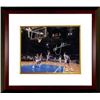 Image 1 : Christian Laettner Signed Duke Blue Devils Horizontal Metallic 8X10 Photo Custom Framed '92 Shot Vs 