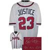 David Justice Signed Atlanta Braves White Custom Jersey 90 NL ROY