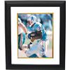 Image 1 : Eddie George Unsigned Tennessee Oilers 8X10 Photo Custom Framed (Blue Jersey Vs Dolphins)