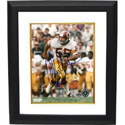 Chris Hanburger Signed Washington Redskins 8X10 Photo Custom Framed #55 (White Jersey)