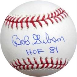 Bob Gibson Signed Official Major League Baseball HOF 81 (St. Louis Cardinals)