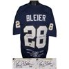 Rocky Bleier Signed Notre Dame Fighting Irish Navy Custom Jersey Fighting Irish W/ Embroidered Stats