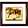 Image 1 : Magic Johnson Signed Los Angeles Lakers 8X10 Photo Custom Framed (Yellow Jersey From Above-Black Sig