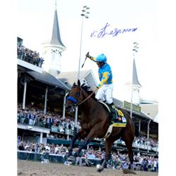 Victor Espinoza Signed 8X10 Photo 2015 Kentucky Derby Horse Racing Triple Crown Riding American Phar