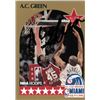 Image 1 : AC Green Signed NBA All-Star 1990 NBA Hoops Basketball Trading Card #17 (Los Angeles Lakers)
