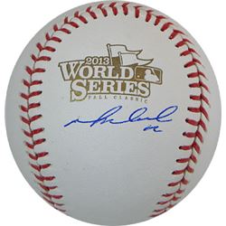Mike Napoli Signed Signed Rawlings Official Major League 2013 World Series Logo Baseball- MLB Hologr