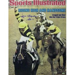 Seattle Slew Signed Horse Racing Triple Crown 16X20 Sports Illustrated Cover June 20, 1977 W/ Slew 7