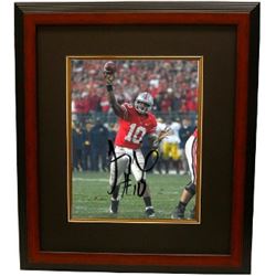 Troy Smith Signed Ohio State Buckeyes 16X20 Photo Custom Framed