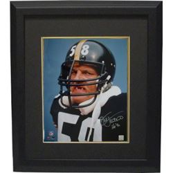 Jack Lambert Signed Pittsburgh Steelers 16X20 Photo Tooth HOF 90 Custom Framed- Lambert Hologram