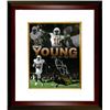 Image 1 : Vince Young Signed Texas Longhorns 8X10 Photo Custom Framed (Rose Bowl Collage)