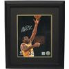Image 1 : Magic Johnson Signed Los Angeles Lakers 8X10 Photo Layup Custom Framed
