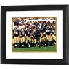 Image 1 : Lou Holtz Signed Notre Dame Fighting Irish 8X10 Photo Custom Framed  (Center Sig-Running With Team U