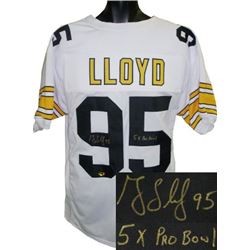 Greg Lloyd Signed Pittsburgh Steelers White Prostyle Jersey 5 X Pro Bowl