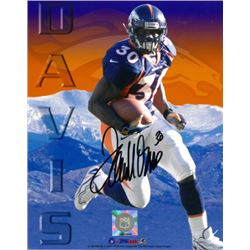 Terrell Davis Signed Denver Broncos 8X10 Photo (Logo With Rocky Mountains)