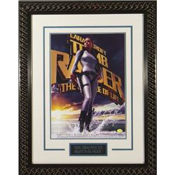 Lara Croft Tomb Raider Unsigned 22X30 Masterprint Movie Poster Custom Rope Framed W/ Angelina Jolie 