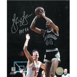 George Gervin Signed San Antonio Spurs 8X10 Photo HOF 96 Vs Rockets