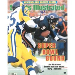 Jim Mcmahon Signed Chicago Bears Sports Illustrated 16X20 Photo From January 20, 1986 (Super Bowl XX