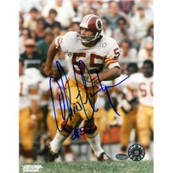 Chris Hanburger Signed Washington Redskins 8X10 Photo #55 (White Jersey)
