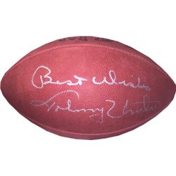 Johnny Unitas Signed Official NFL Tagliabue Football Best Wishes (Baltimore Colts)