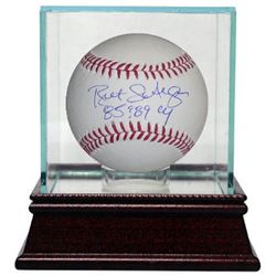 Bret Saberhagen Signed Official Major League Baseball 85 & 89 CY W/ Glass Case