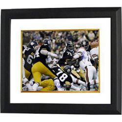 LC Greenwood Signed Pittsburgh Steelers Steel Curtain 16X20 Photo Custom Framed Color Action 4 Signa